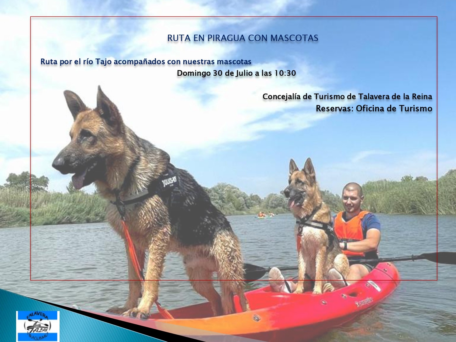 Ruta en piragüa con mascotas