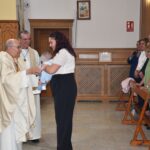 Tita García Élez asiste a la misa y procesión en honor a San José Obrero en el marco de las fiestas del barrio de Patrocinio