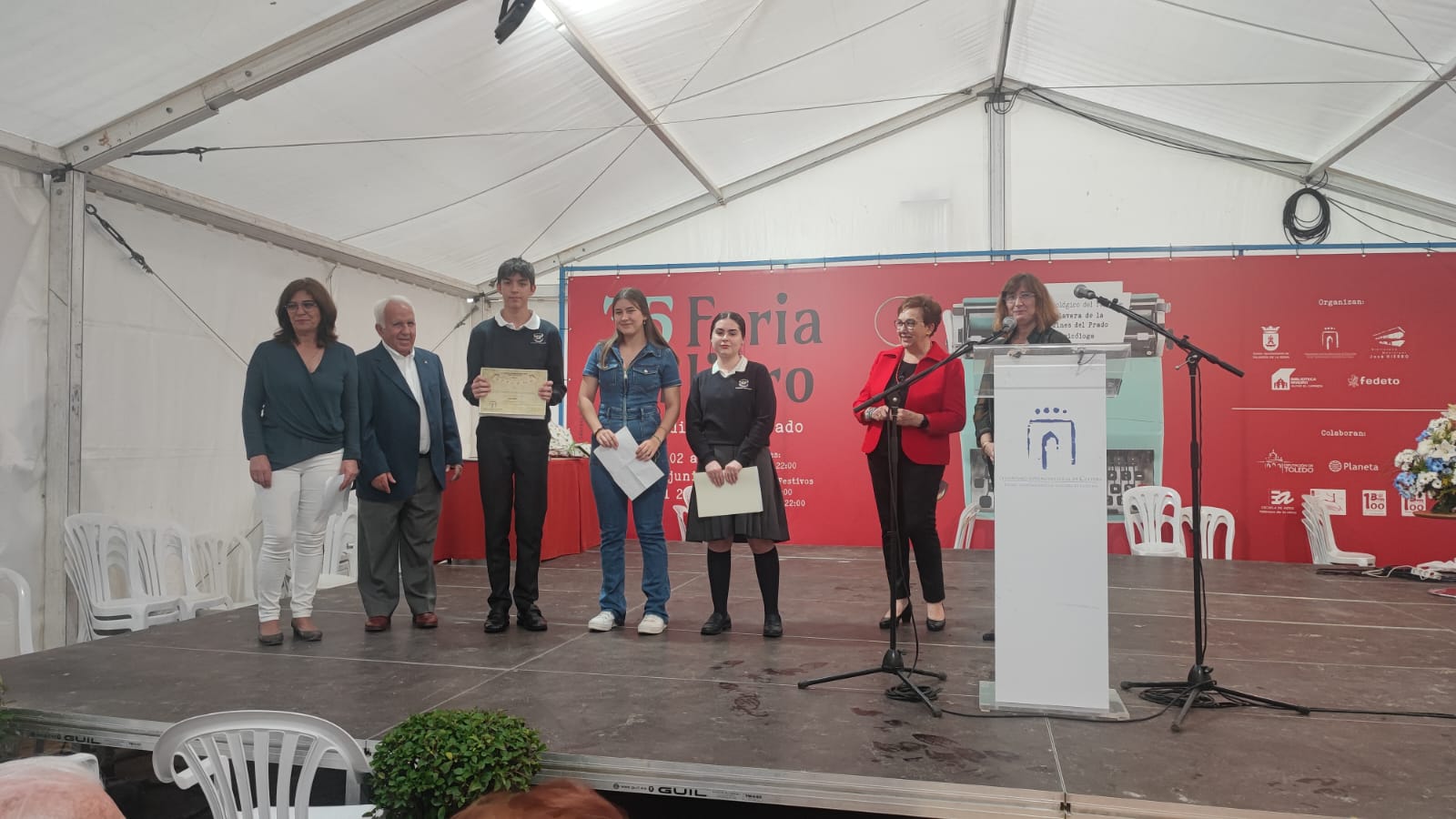 foto premios relato breve de la 35ª Feria del Libro de Talavera