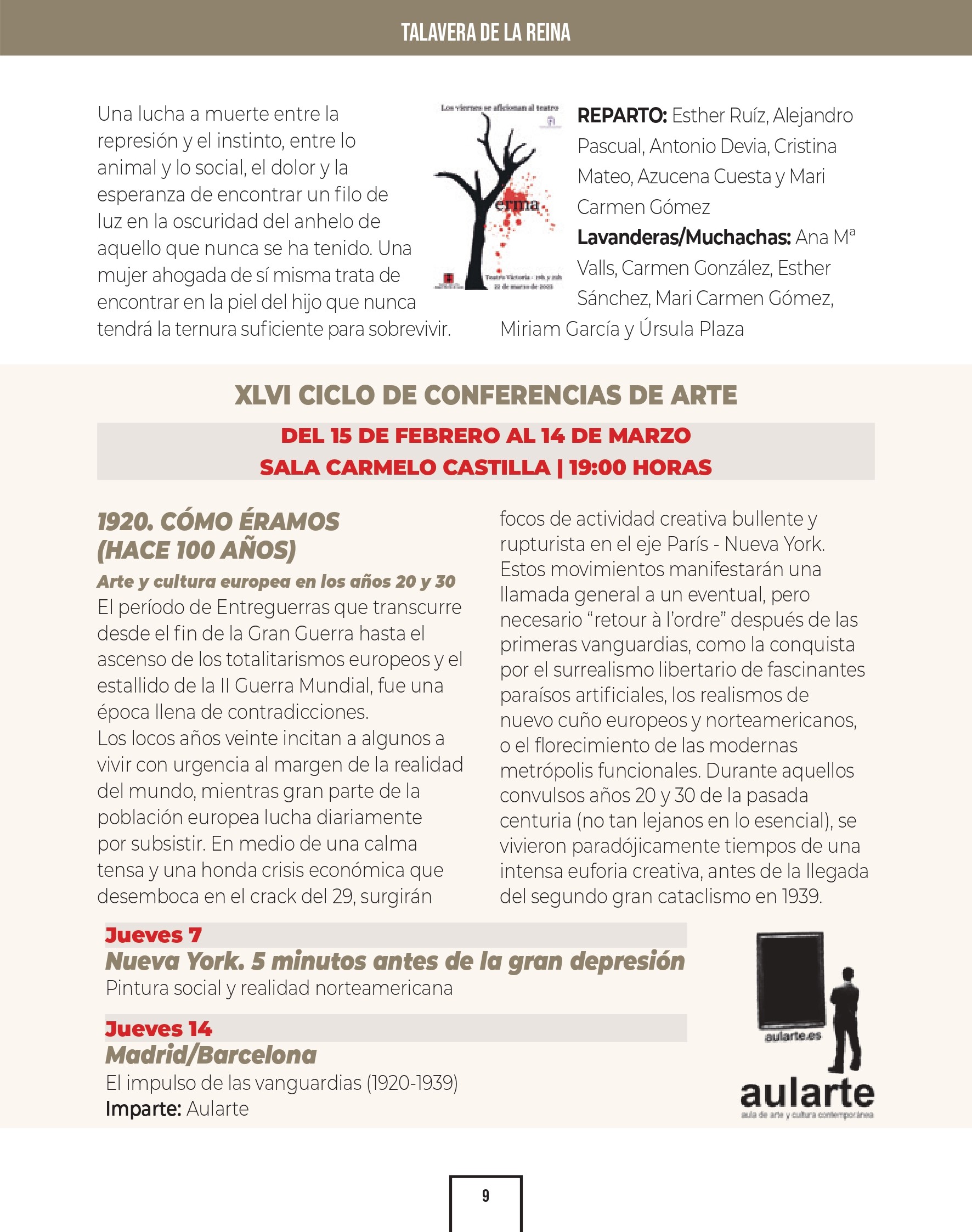 PROGRAMACION CULTURAL MARZO page