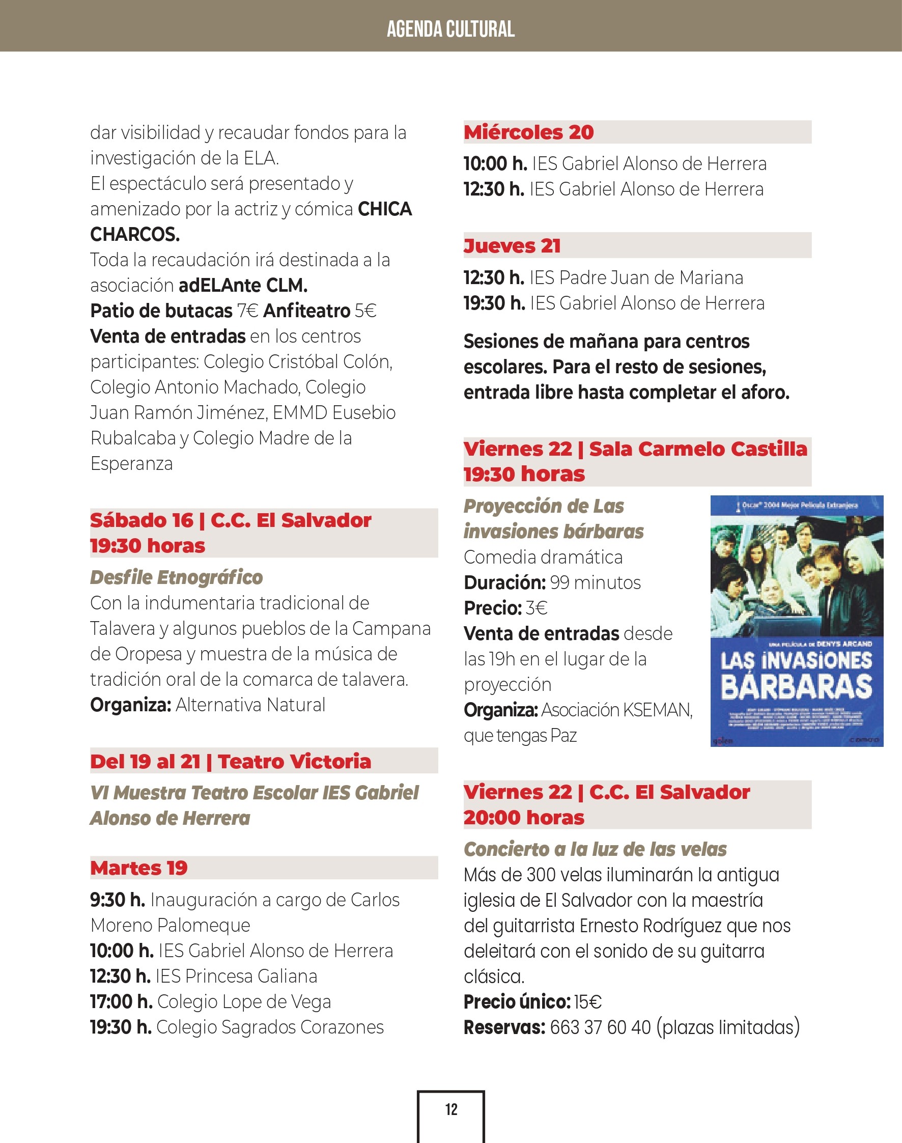PROGRAMACION CULTURAL MARZO page