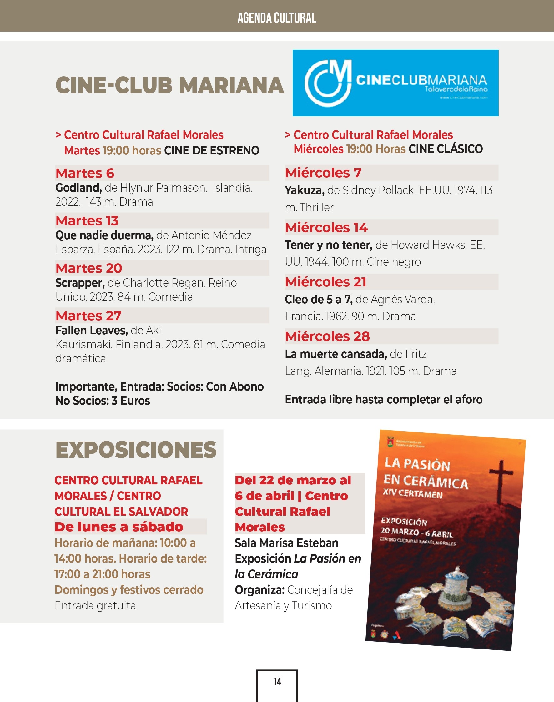 PROGRAMACION CULTURAL MARZO page