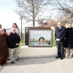 El alcalde Jose Julian Gregorio inaugura el mural dedicado a Carmen Laforet Paseo de las Letras Talavera de la Reina